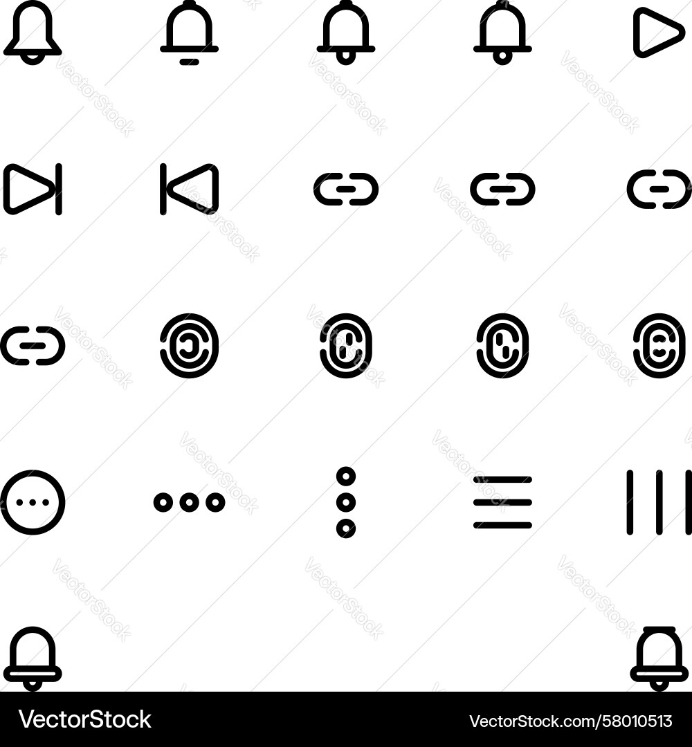 Line Ring Icon - UI Element Vector Image