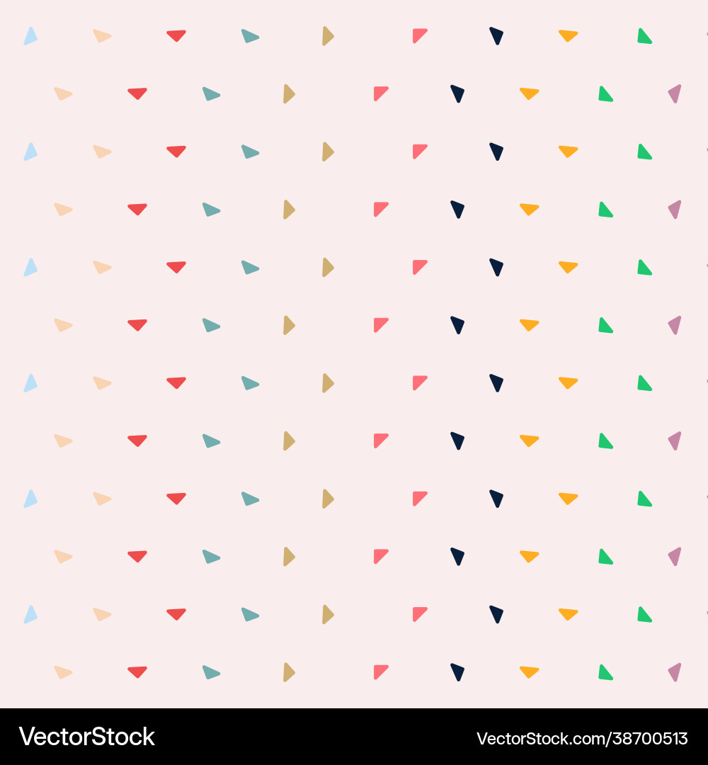 Minimal triangle pattern design in pastel colors vector image