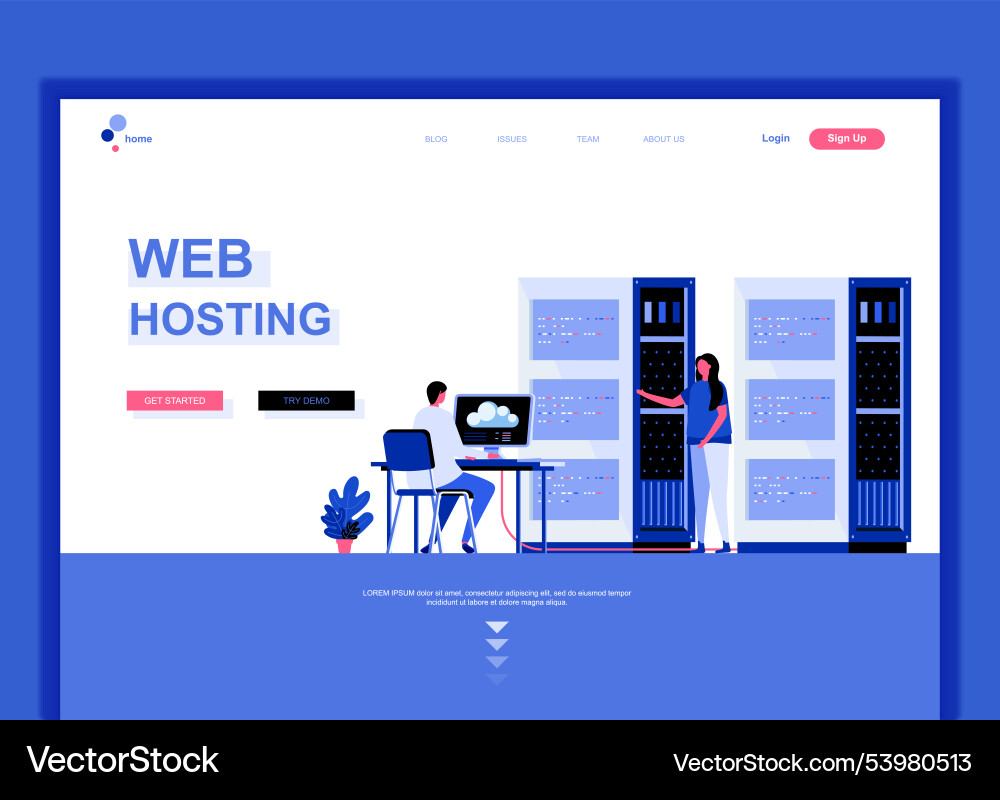 Modern flat web page design template concept Vector Image