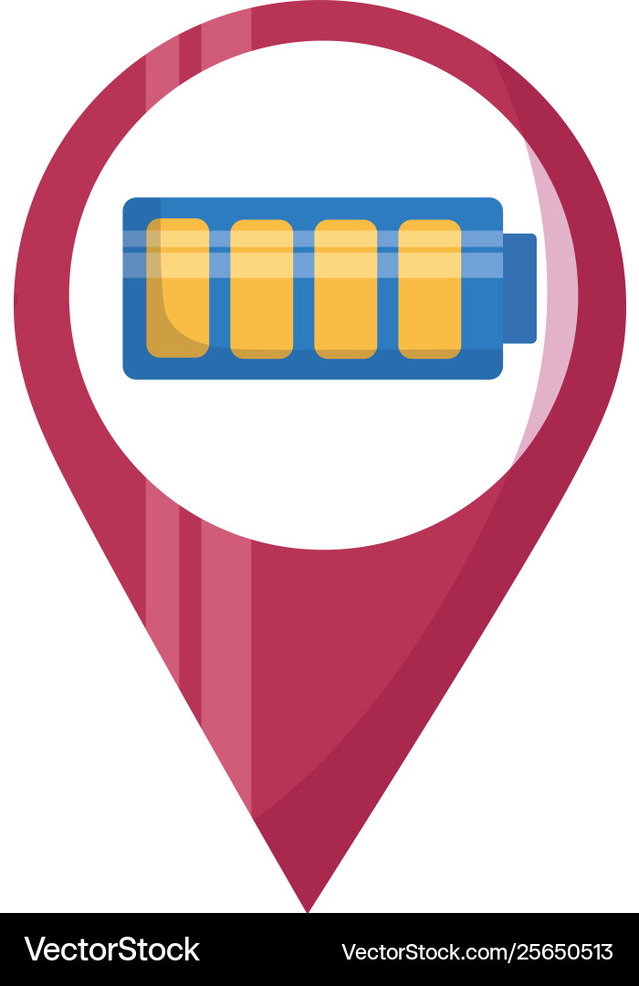 Navigation pointer battery energy Navigation pointer battery energy vector image