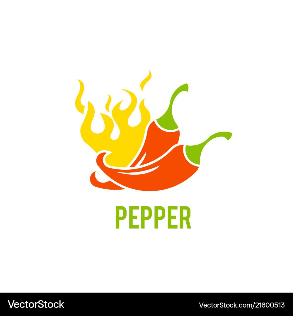 Pepper on fire icon isolated against white Pepper on fire icon isolated against white vector image