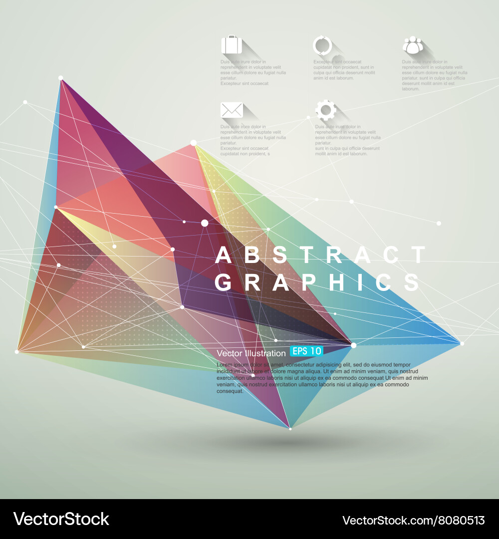 Point line surface composition of abstract vector image