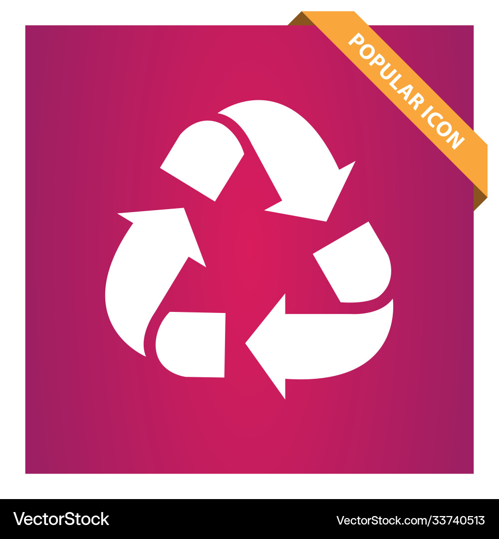 Recycle icon for web and mobile Vector Image