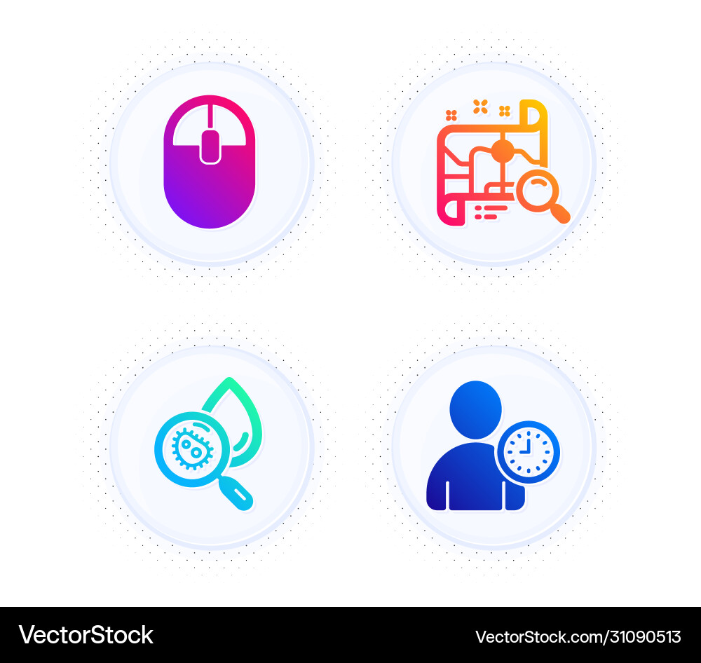 Search map computer mouse and water analysis Vector Image