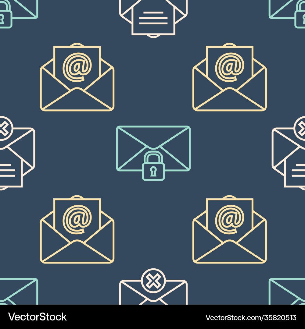 Set line delete envelope mail and e-mail Set line delete envelope mail and e-mail vector image