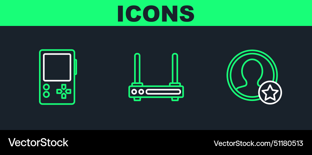 Set line premium create account screen portable Set line premium create account screen portable vector image