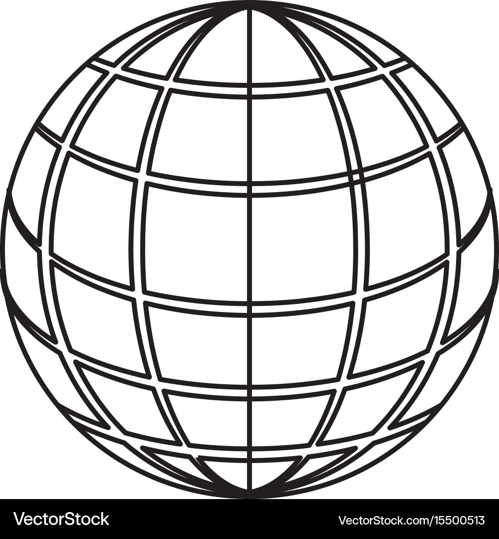 Sphere web networking vector image