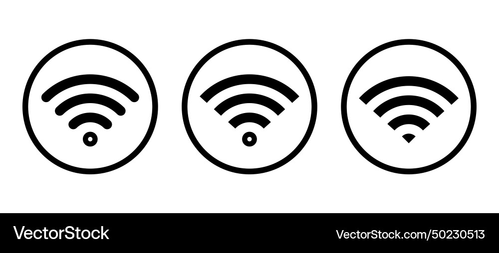 Wifi icon in line style wireless network Wifi icon in line style wireless network vector image