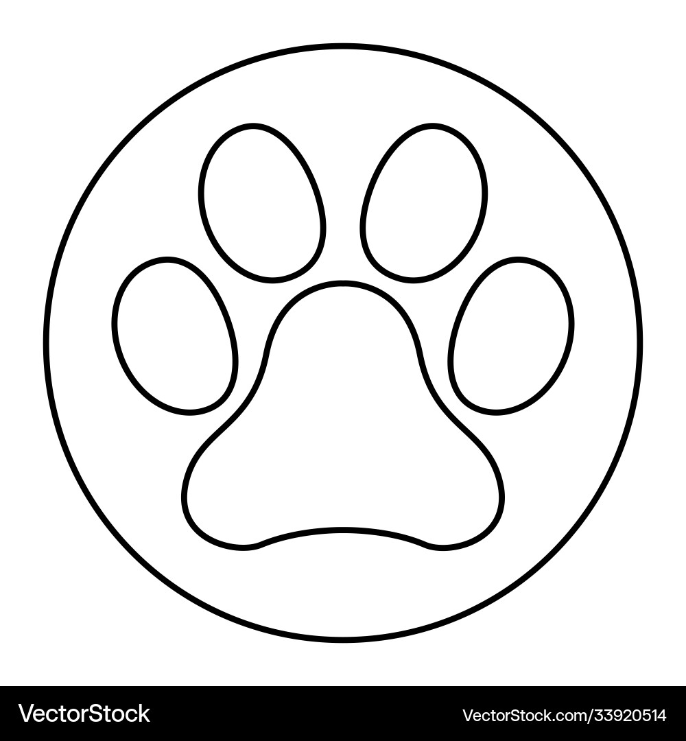 Animal paw icon dog cat symbol for pet foot mark Animal paw icon dog cat symbol for pet foot mark vector image
