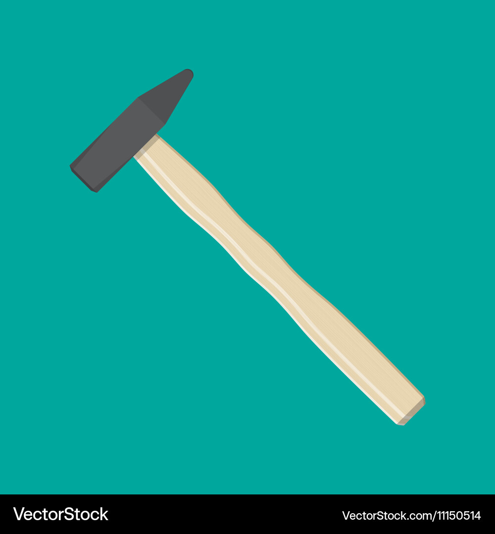 Carpenter hammer tool Royalty Free Vector Image