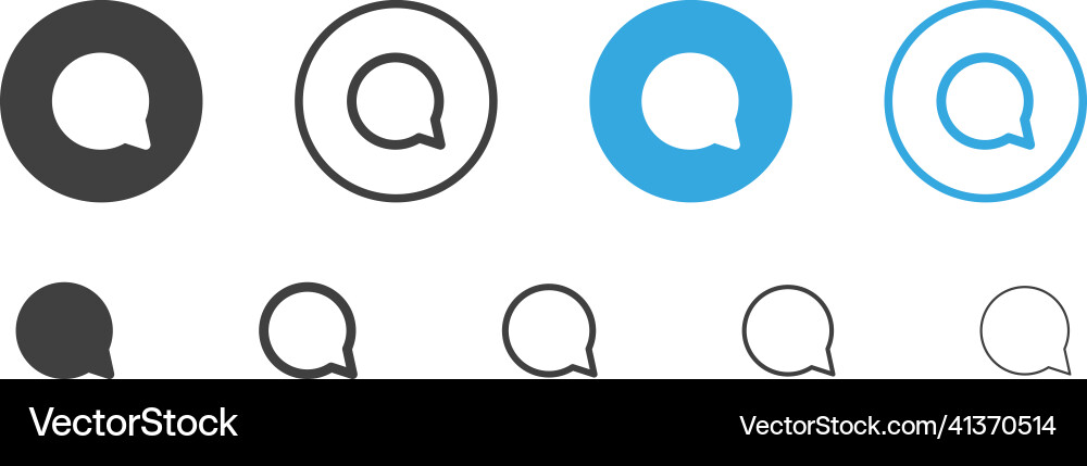 Chat message icon comment speech bubble symbol vector image