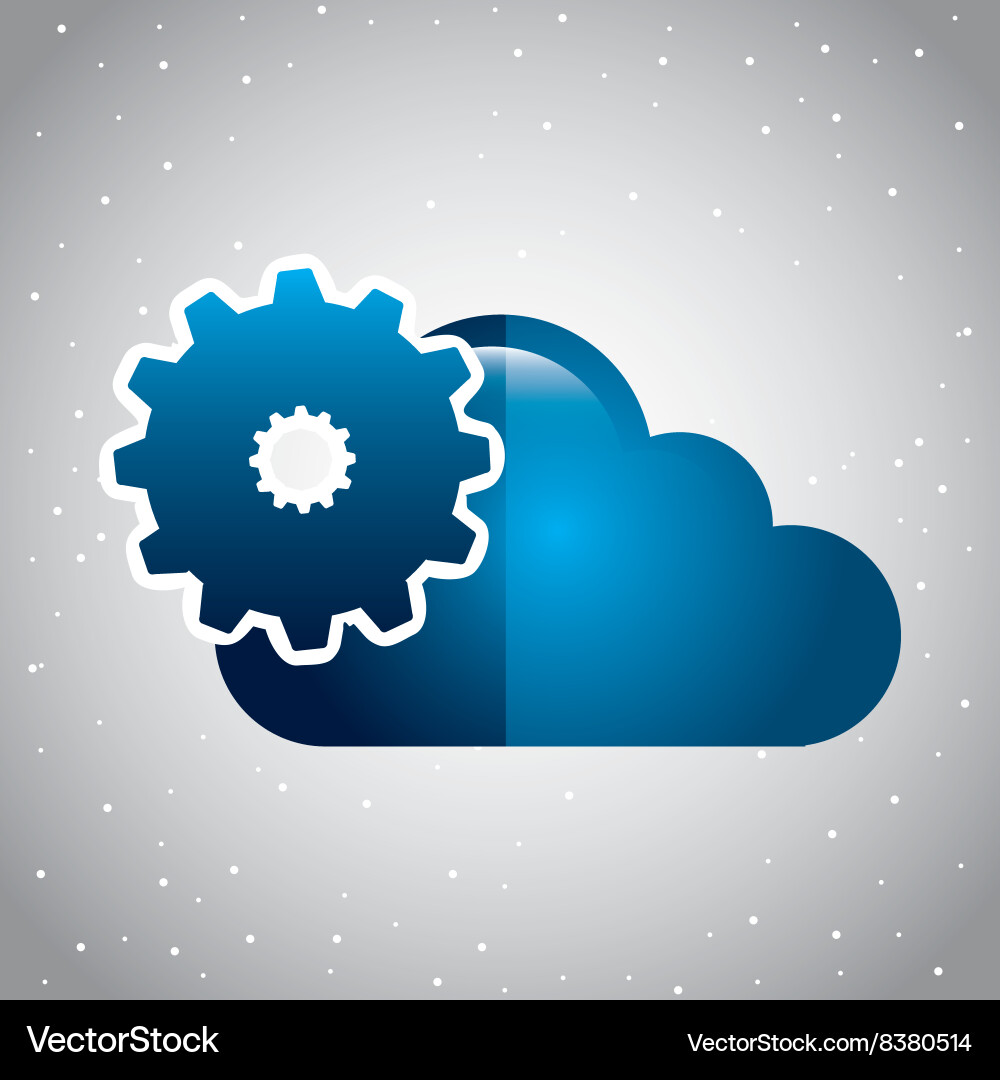 Cloud computing design vector image