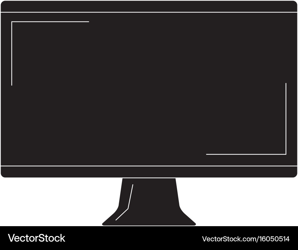 Computer display isolated icon Vector Image