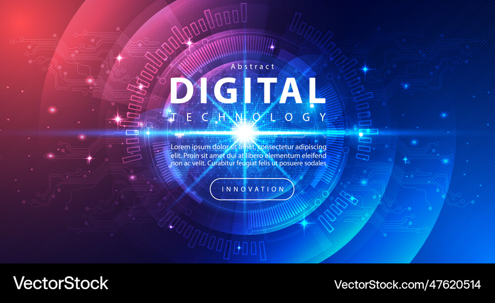 Digital technology speed internet network connect vector image