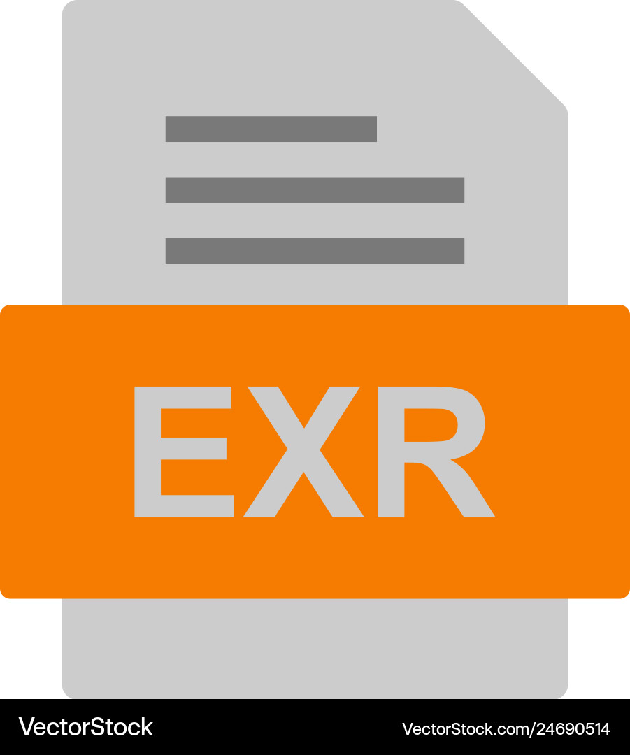 Exr file document icon vector image