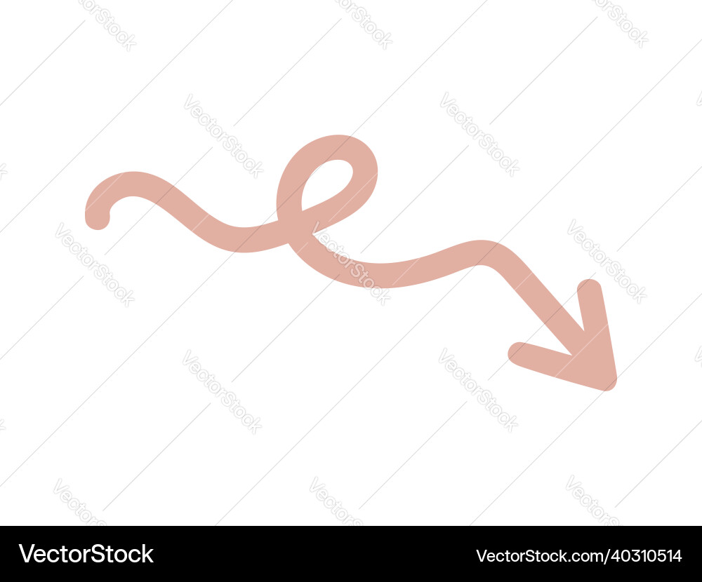 Isolated element an abstract arrow vector image