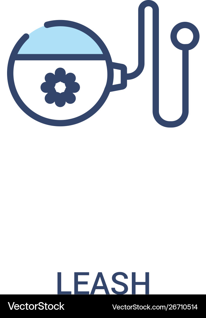 Leash concept 2 colored icon simple line element vector image