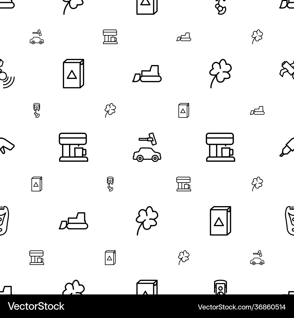 Machine icons pattern seamless white background vector image