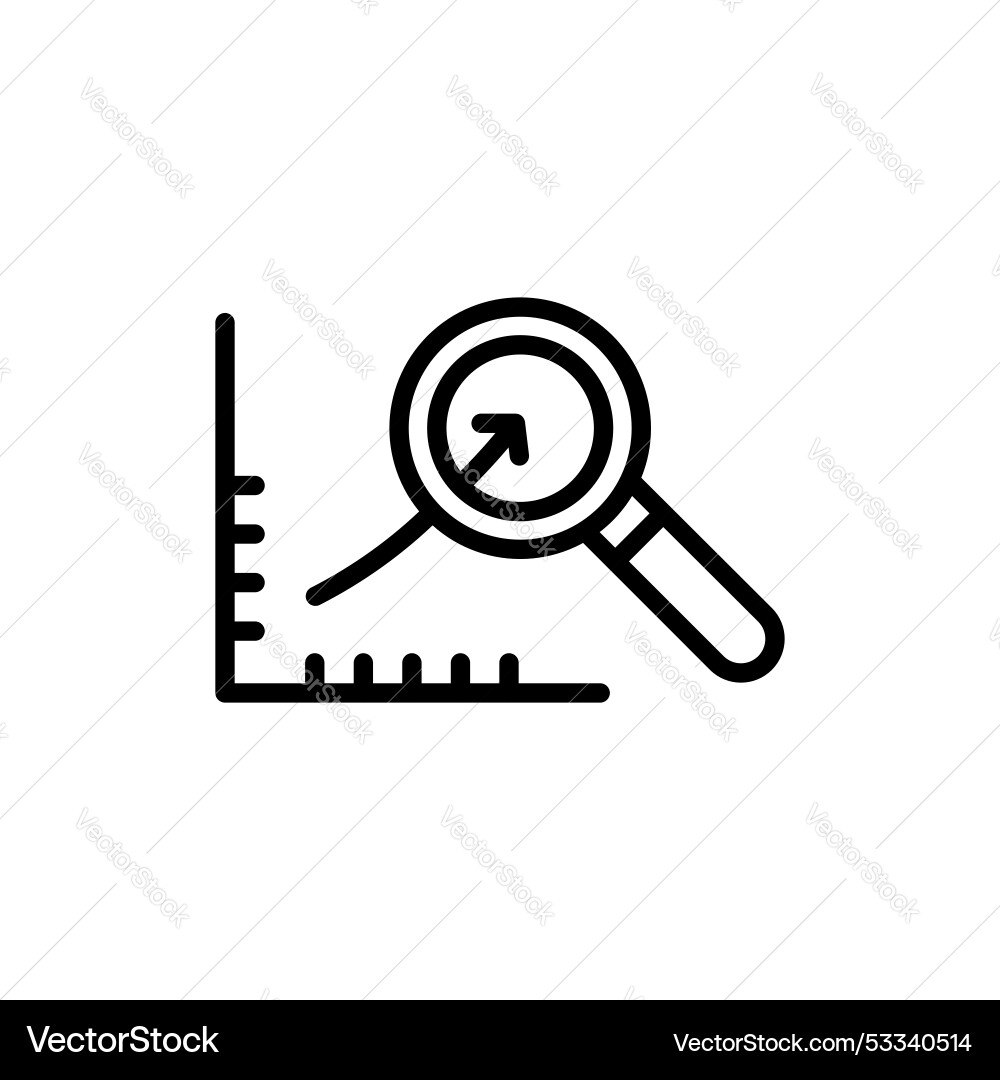 Market prediction icon set graph statistics vector image