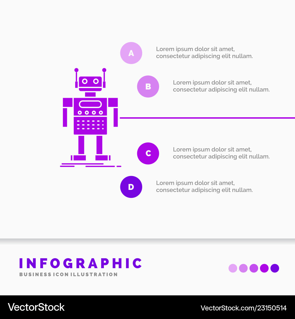 Robot android artificial bot technology Vector Image