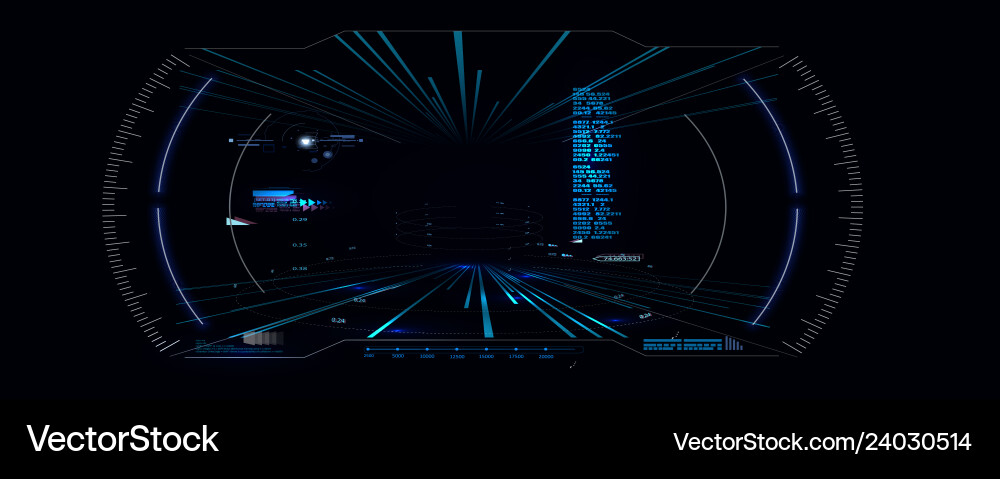 Sci-Fi VR Head-Up Display Vector Image