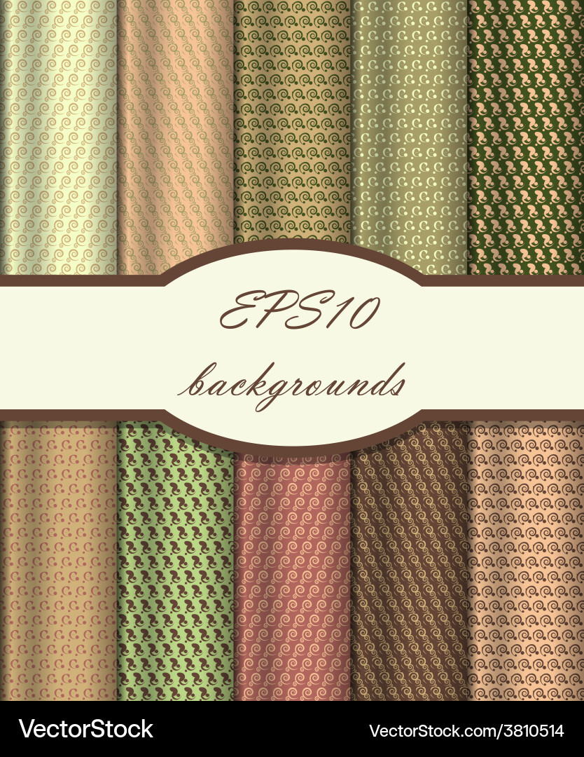 Seamless patterns set Vector Image