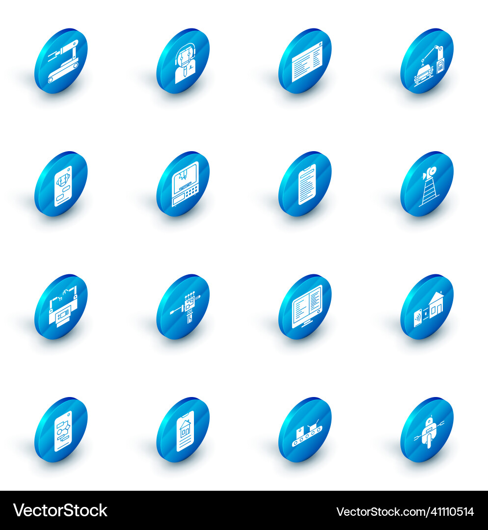 Set worker robot software web developer Set worker robot software web developer vector image