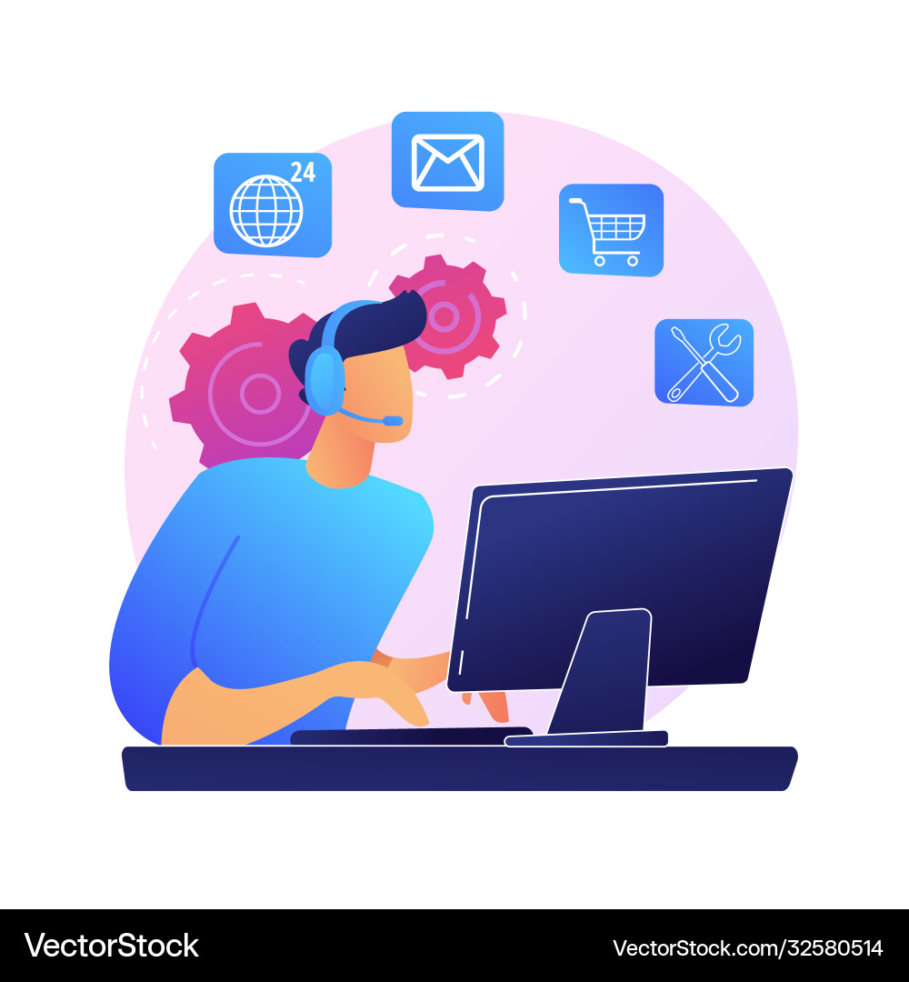 Tech support concept metaphor Tech support concept metaphor vector image