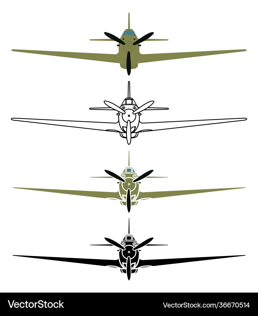 Yak 1 in front view Yak 1 in front view vector image