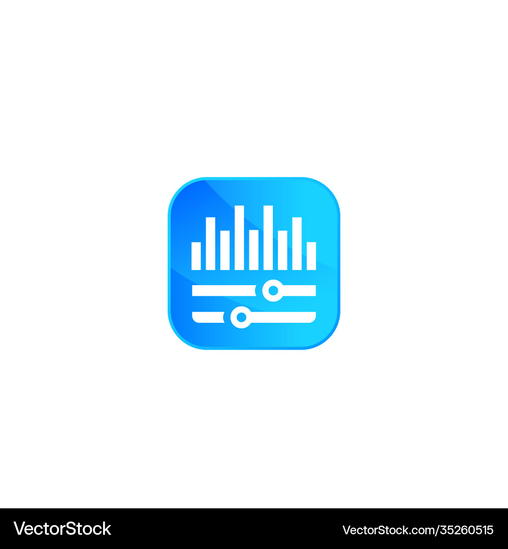 Audio editor icon for app vector image