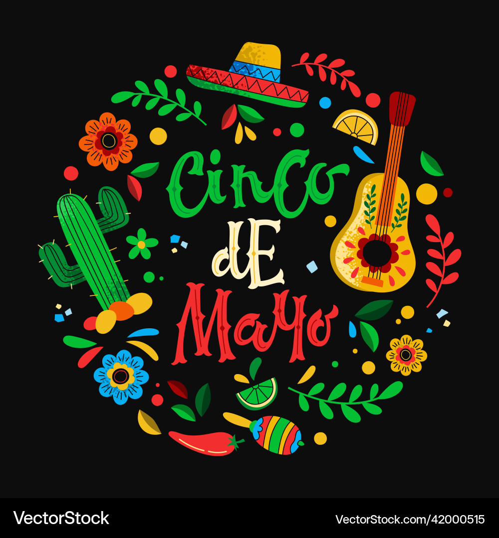 Cinco de Mayo Celebration Poster vector image
