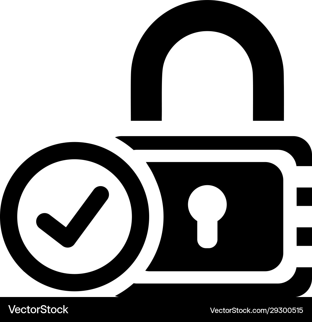 Data privacy icon secure file vector image