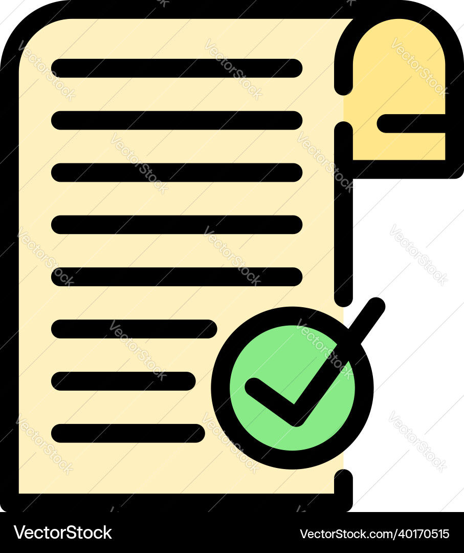 Document request icon color outline Document request icon color outline vector image