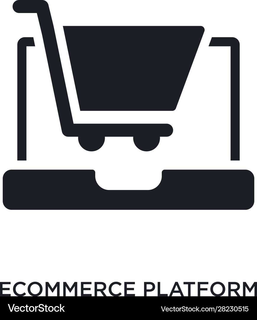 Ecommerce platform isolated icon simple element vector image