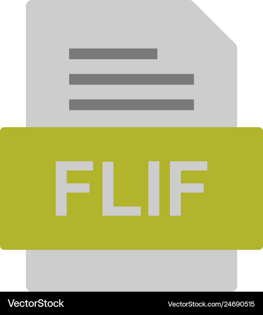 Flif file document icon vector image