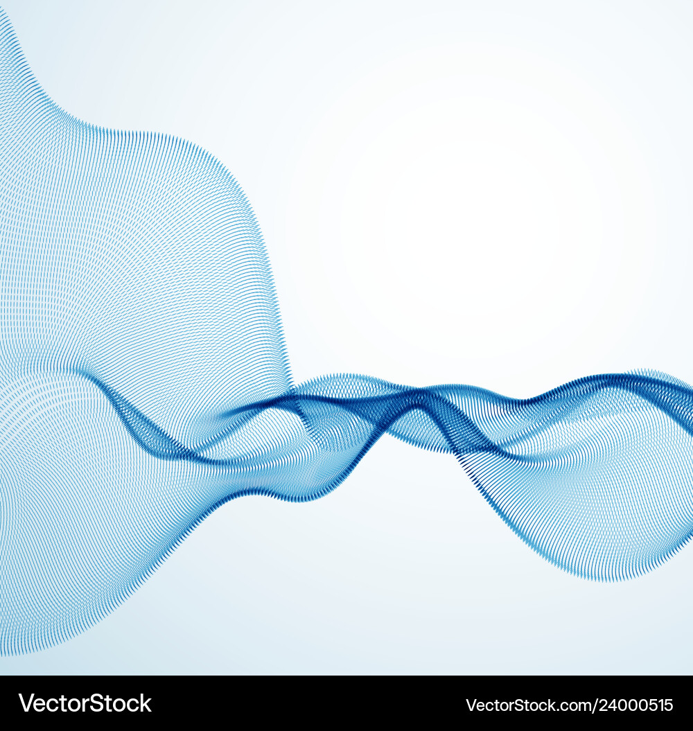 Flowing particles wave dynamic sound motion curve Flowing particles wave dynamic sound motion curve Vector Image