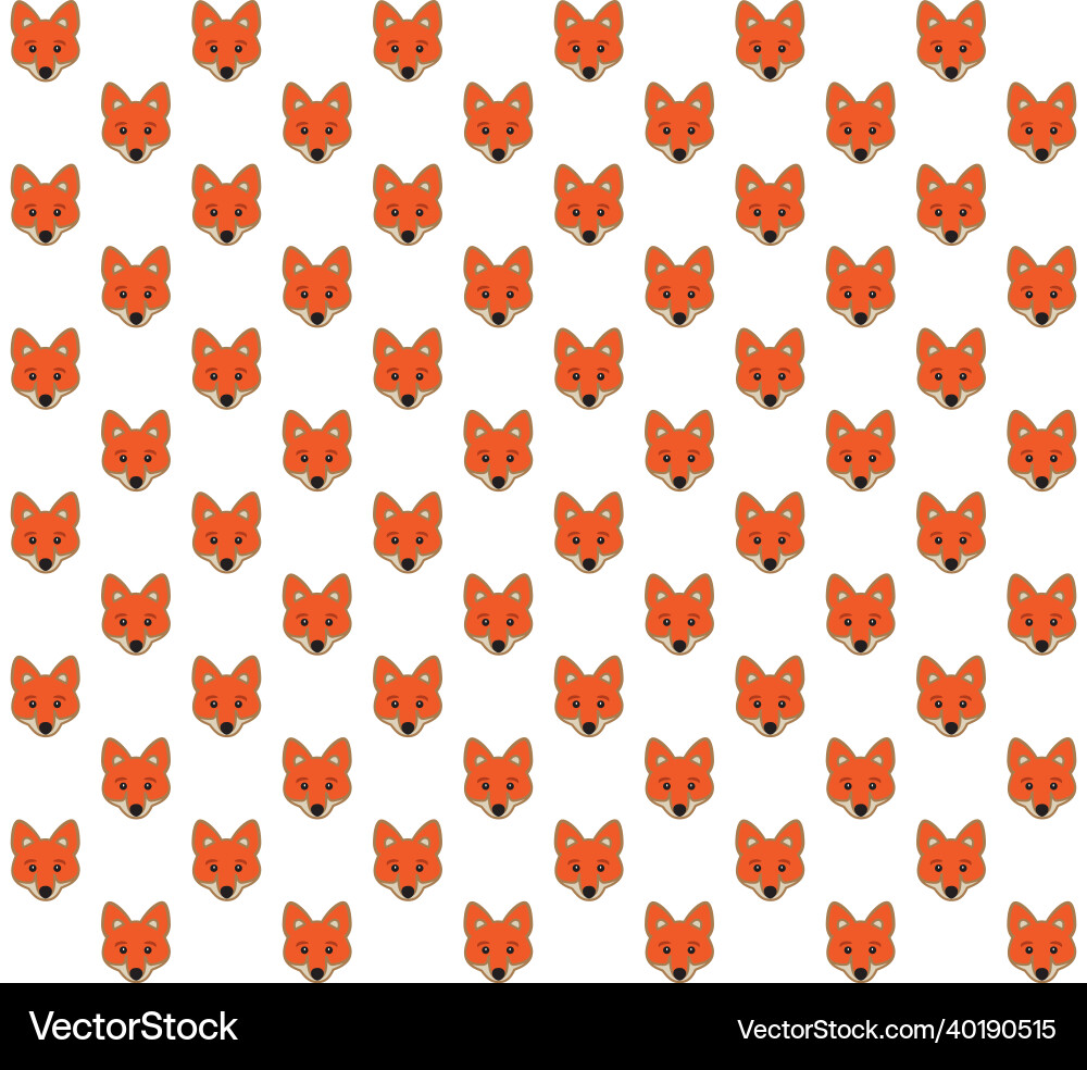 Fox Print Pattern vector image