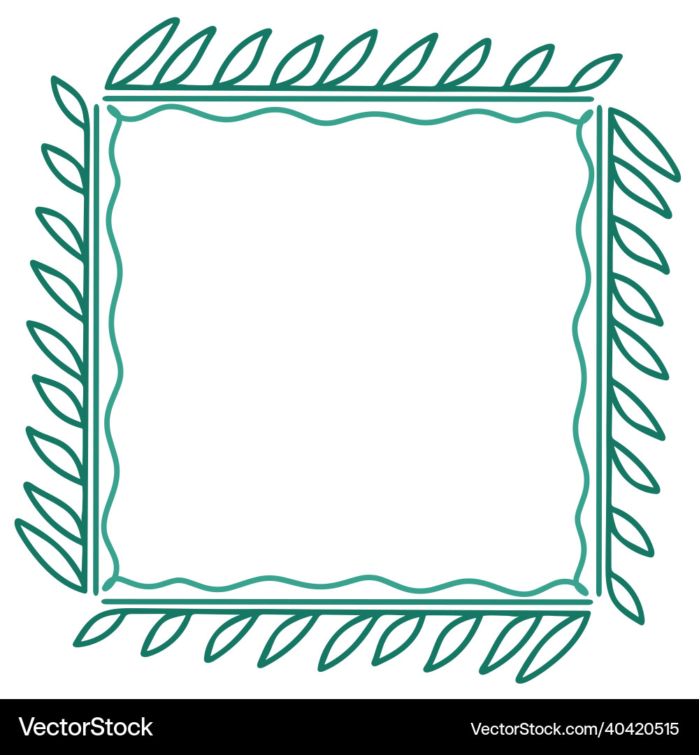 Greenery square frame Greenery square frame vector image