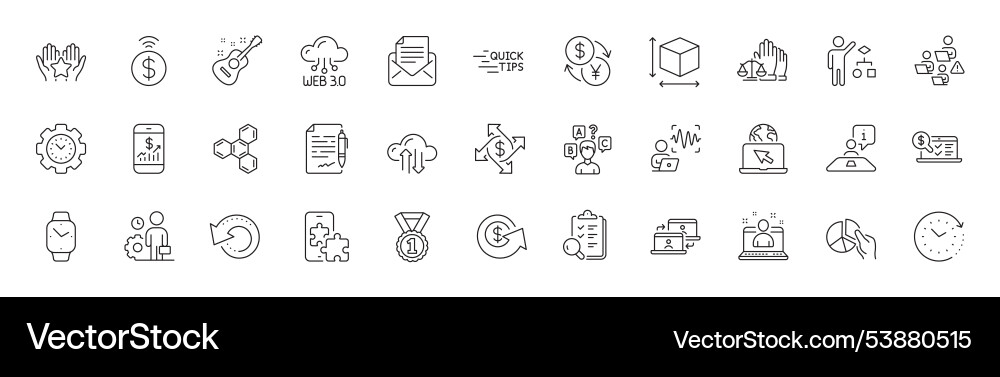 Interview time change and payment exchange line Interview time change and payment exchange line vector image