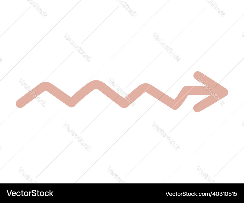 Isolated element an abstract arrow vector image