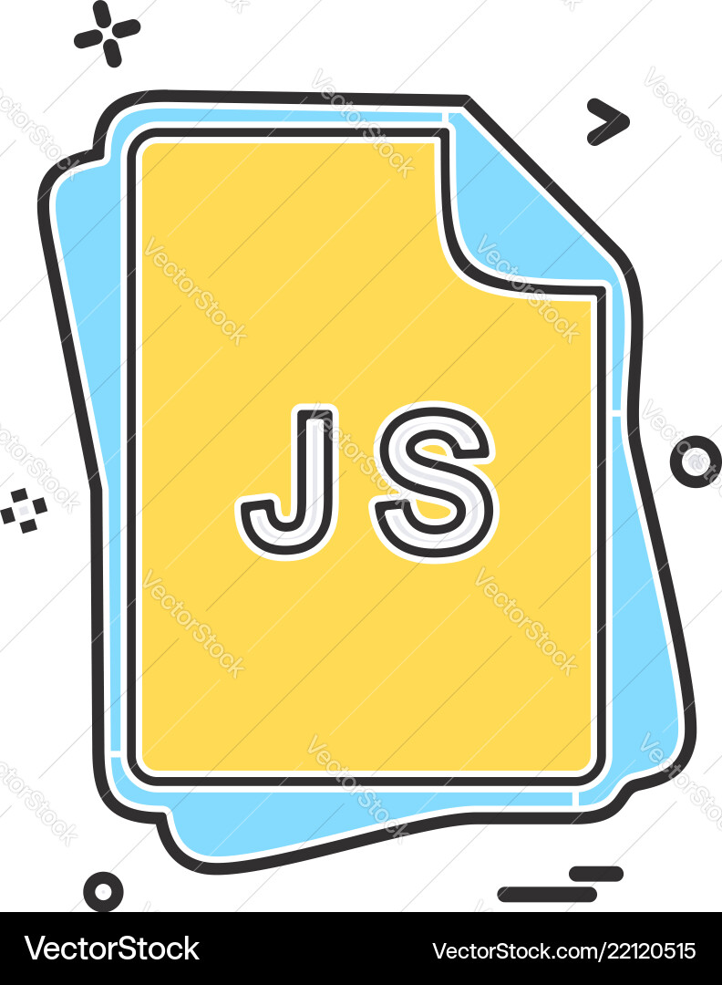Js file type icon design Js file type icon design vector image