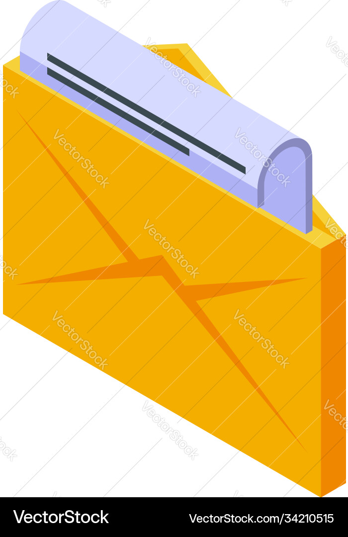 Mail subscription icon isometric style Vector Image