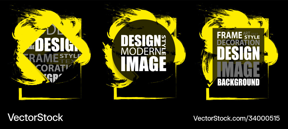 Modern frame for text dynamic yellow design Modern frame for text dynamic yellow design vector image