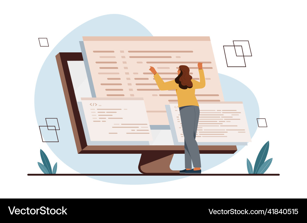 Programming and engineering development Programming and engineering development vector image