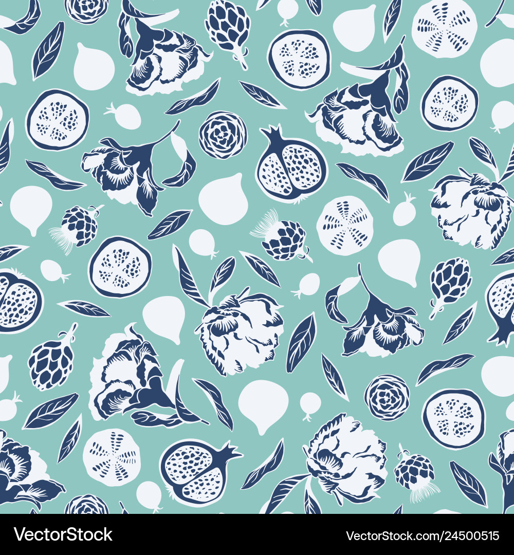 Seamless pattern background with elements vector image