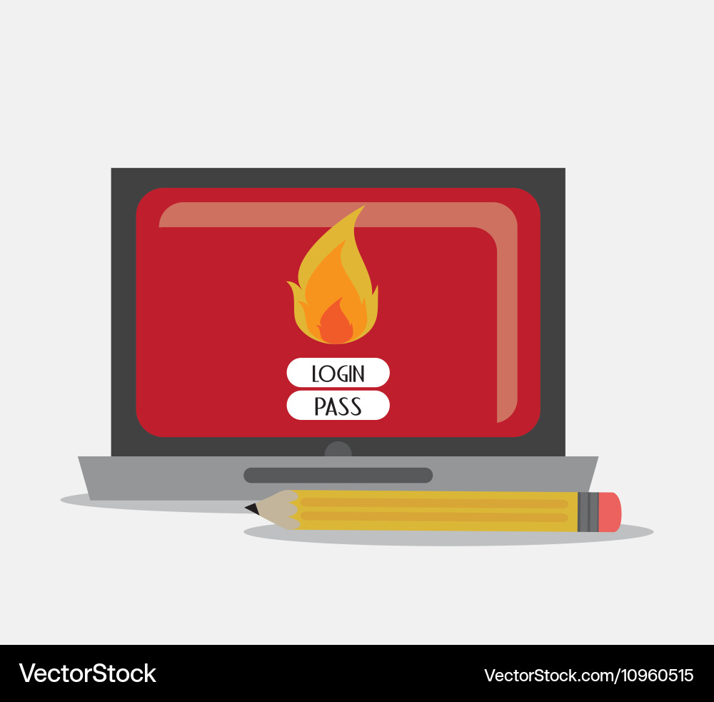 Security data and cyber system design Vector Image