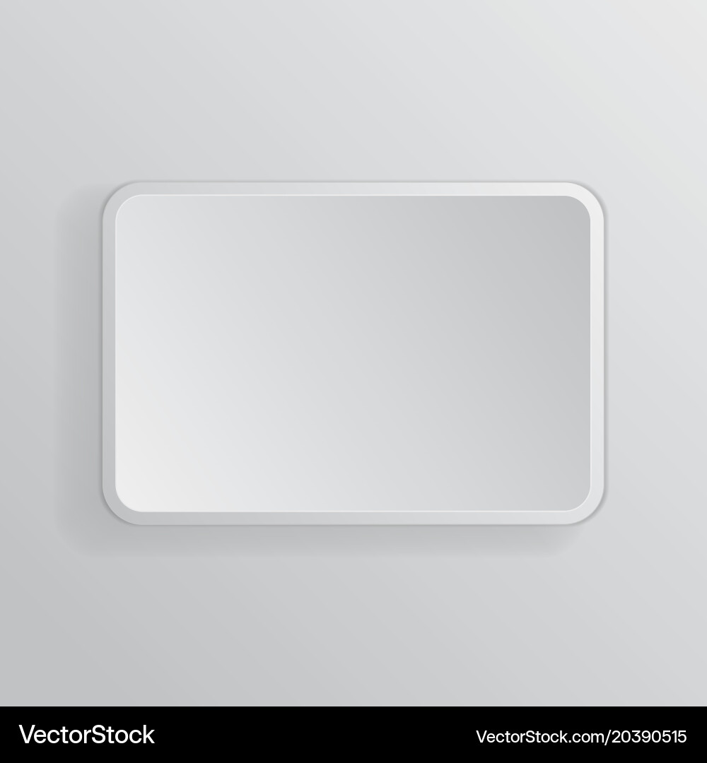 White 3D Button Shape vector image
