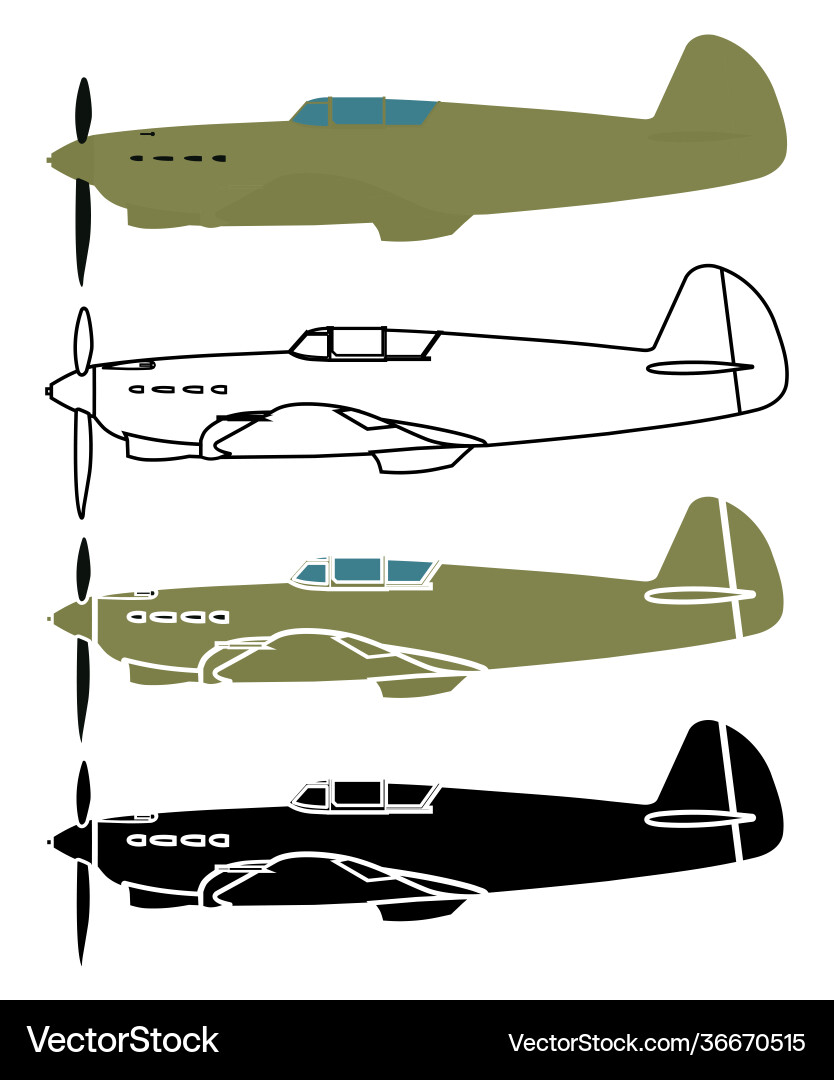 Yak 1 in right view Yak 1 in right view vector image