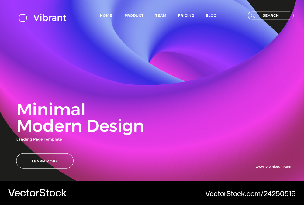 Abstract 3D Flow Shape Template vector image