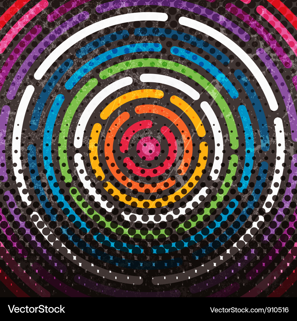 Abstract Colorful Radial Pattern vector image